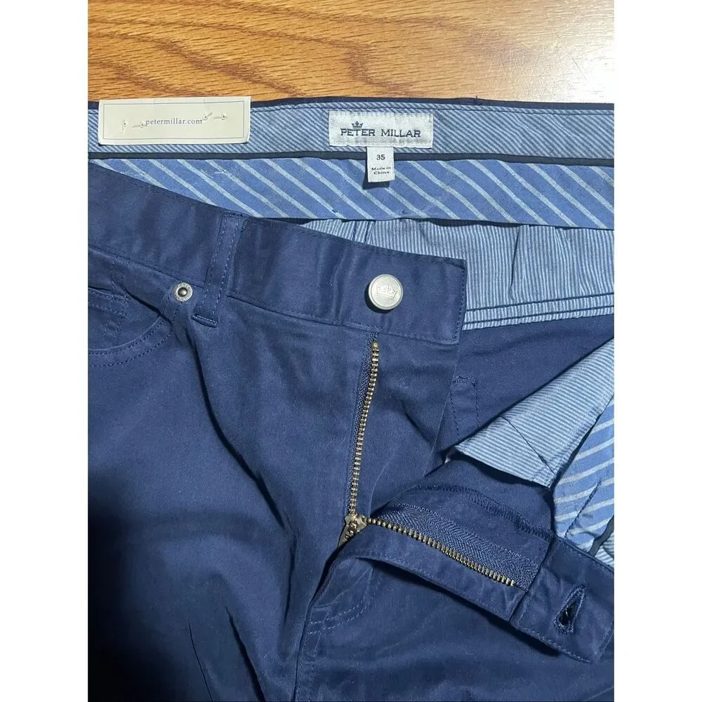 Peter Millar NWT Men’s Crown Ultimate Sateen Five-Pocket Pants 35x29